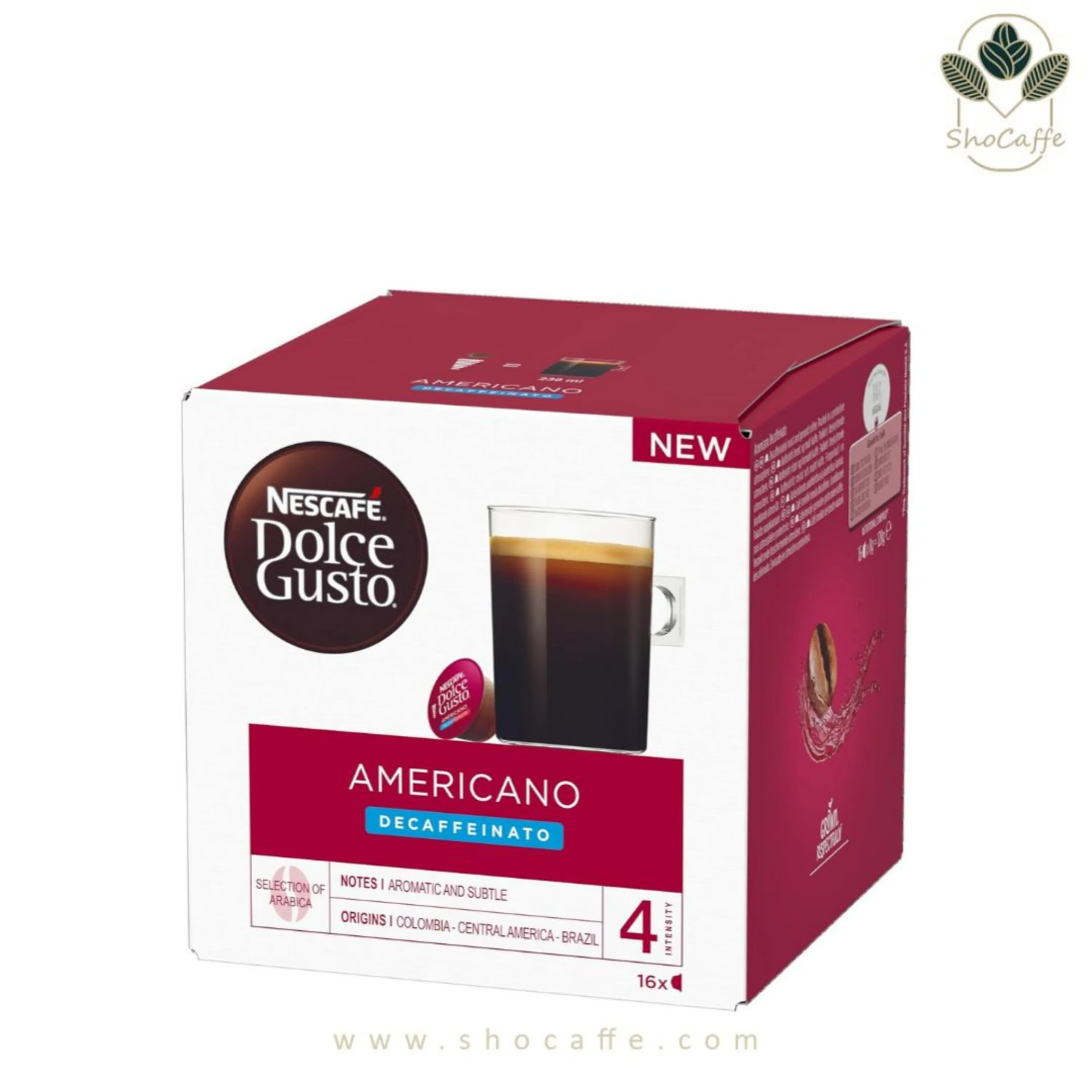 کپسول قهوه دولچه گوستو مدل آمریکانو بدون کافئین Americano Decaffeinato